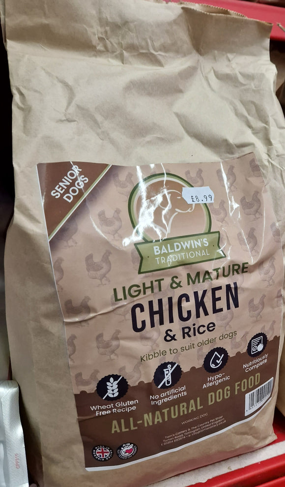Baldwin's Gluten Free Light & Mature Chicken & Rice 2.5kg