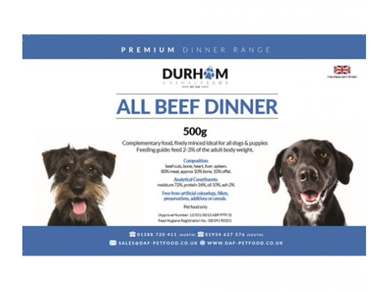 Durham Beef Dinner 500g