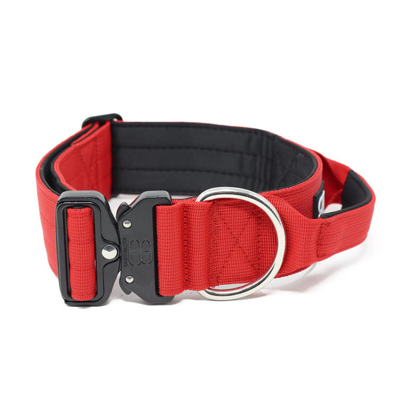 Bully Billows Combat Dog Collar Red Large XL