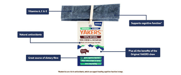 Yakers Dog Chew XL - Blueberry