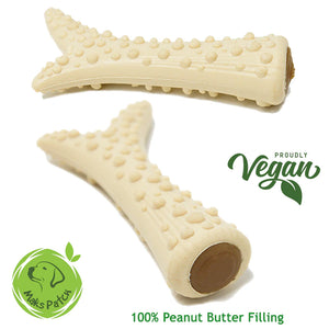 Miro Veggie Dog Treats Peanut Butter Filled Antler 11cm