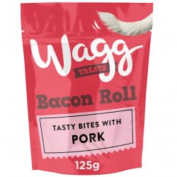Wagg Bacon Roll Tasty Bites Treats 125g