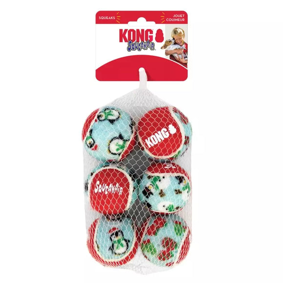Kong Xmas SqueakAir Balls Small 6pk