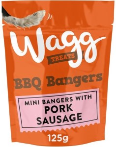 Wagg BBQ Bangers Treats Pork 125g