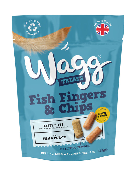 Wagg Treats Fish Fingers & Chips 125g