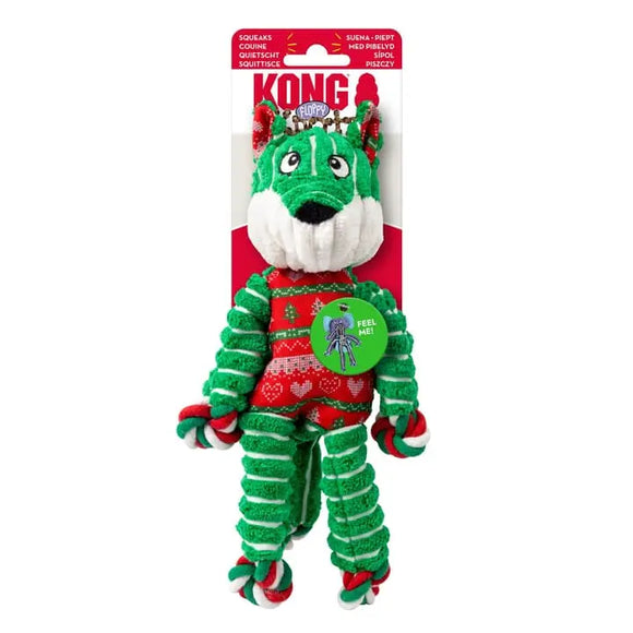 Kong Xmas Floppy Knots Fox S/M