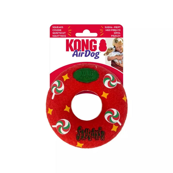 Kong Xmas AirDog Squeaker Donut Medium