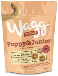 Wagg Puppy & Junior Treats Meaty Bites Chicken & Yoghurt 125g