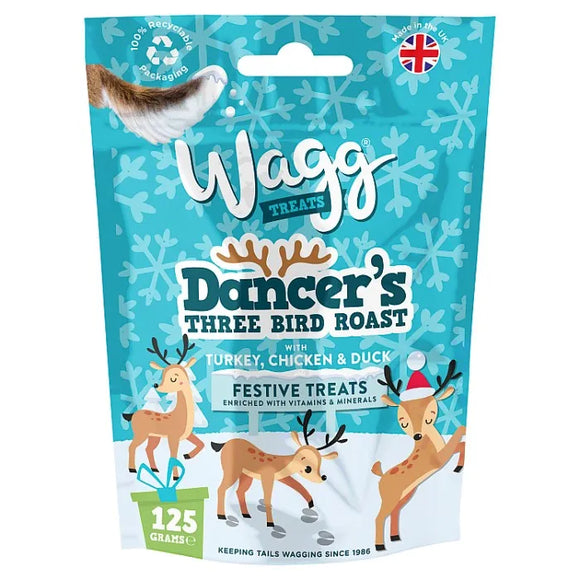 Wagg Xmas Treats Dancer Three Bird Roast 125g
