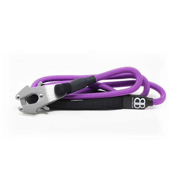 Bully Billows Combat Rope Lead - Matte Platinum Purple