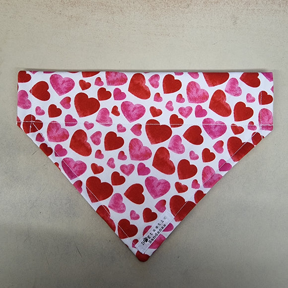 Pink & Red Hearts Bandana Medium