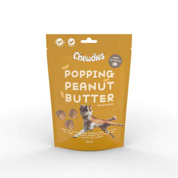 Chewdles Popping Peanut Butter Bites 125g