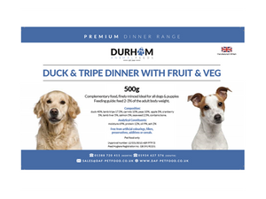 Durham Duck & Tripe With Fruit & Veg 500g