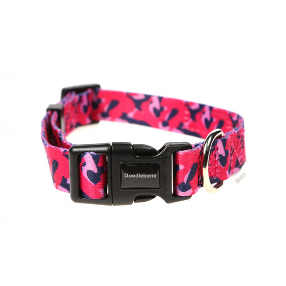 Doodlebone Collar Pink Camo Size 6-11